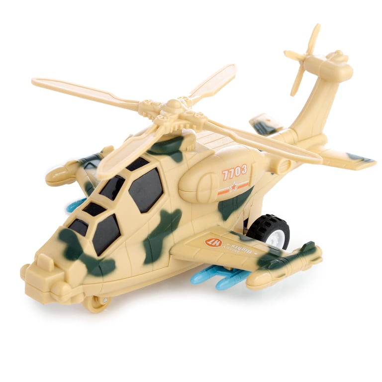 Kids Helicopter Friction Light & Sound Action Toy - CE Marked, Battery Included