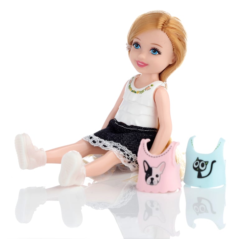 Sally Dress Up Doll - CE Marked, UKCA Compliant, Plastic Playset with Dog and Accessories