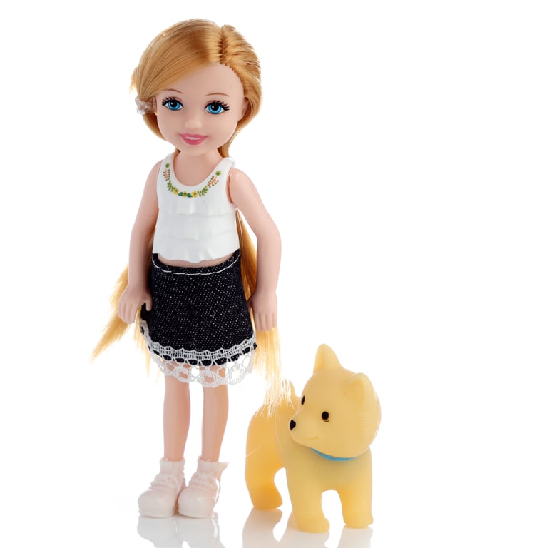 Sally Dress Up Doll - CE Marked, UKCA Compliant, Plastic Playset with Dog and Accessories