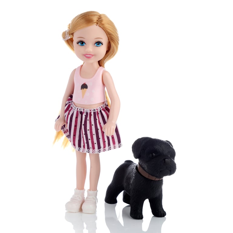 Sally Dress Up Doll - CE Marked, UKCA Compliant, Plastic Playset with Dog and Accessories
