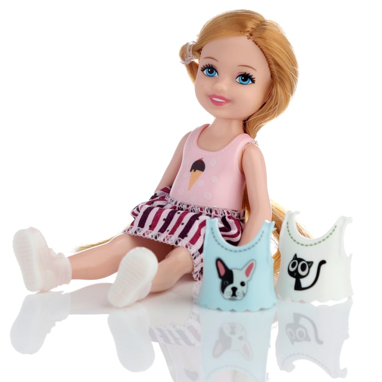 Sally Dress Up Doll - CE Marked, UKCA Compliant, Plastic Playset with Dog and Accessories