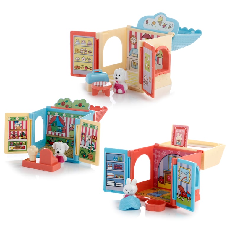 Plastic Puppy Dog Town House Set - CE/UKCA Marked & EN71 Certified Playset for Kids Over 3 Years