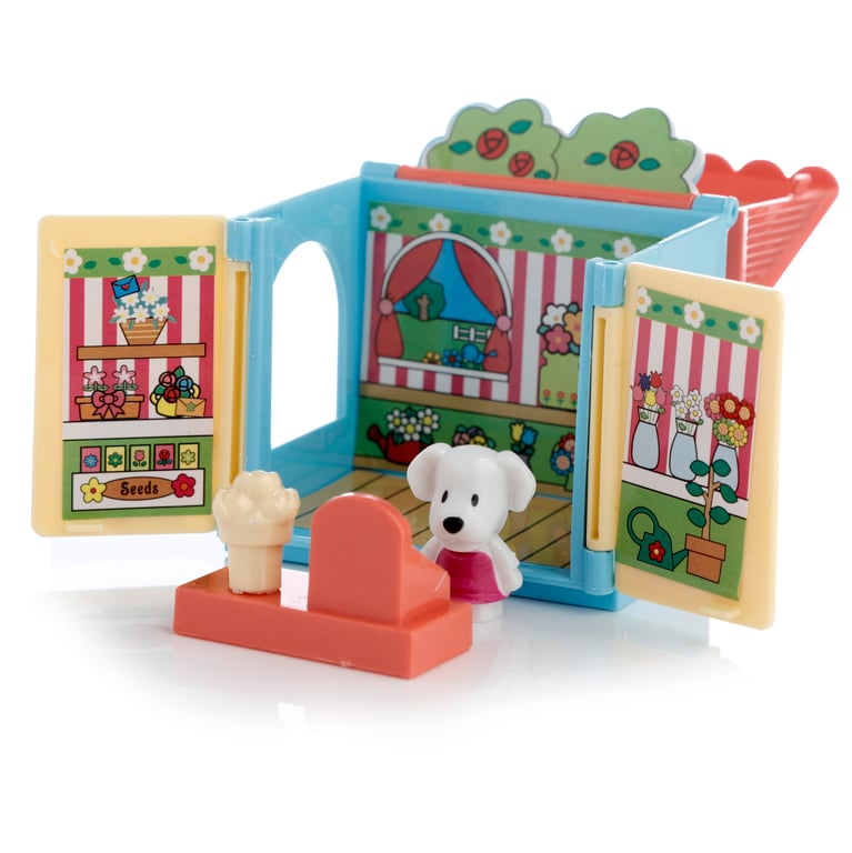 Plastic Puppy Dog Town House Set - CE/UKCA Marked & EN71 Certified Playset for Kids Over 3 Years