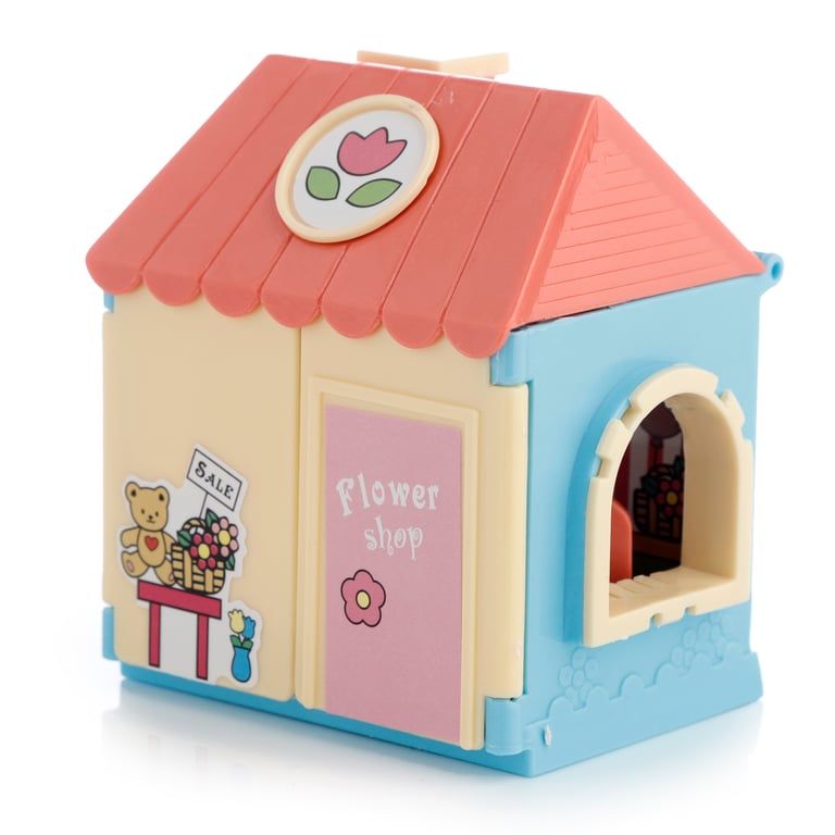 Plastic Puppy Dog Town House Set - CE/UKCA Marked & EN71 Certified Playset for Kids Over 3 Years