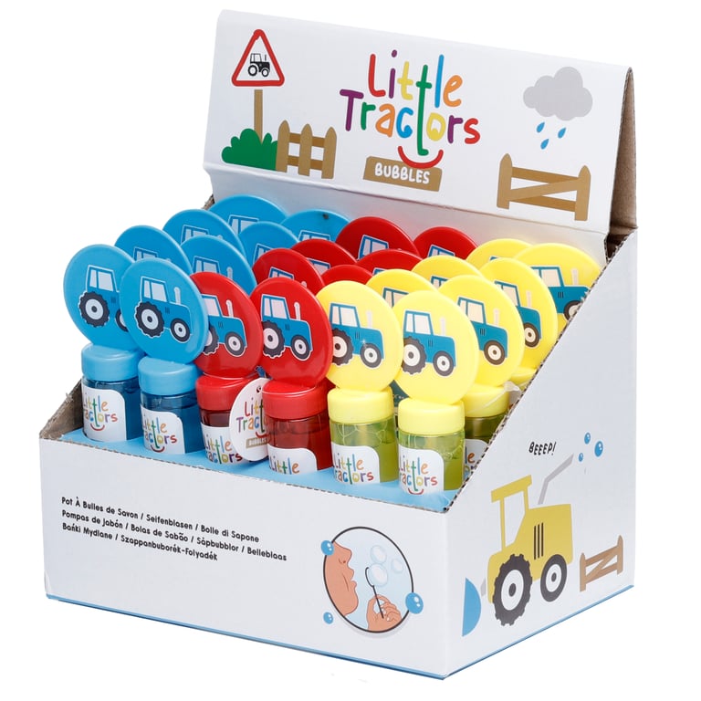 Little Tractor Bubbles - CE/UKCA Marked 35ml Plastic Children s Bubbles