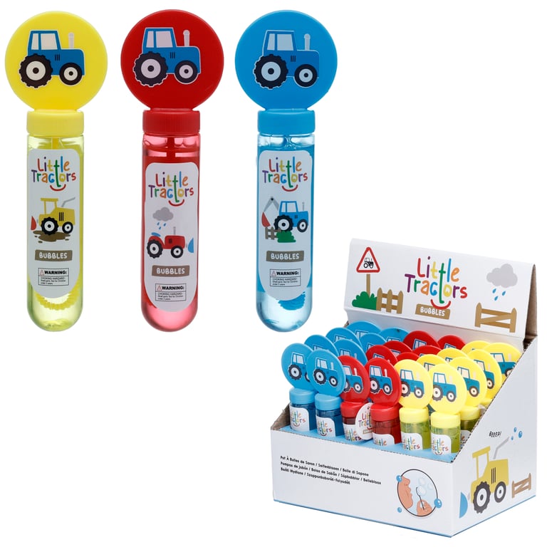 Little Tractor Bubbles - CE/UKCA Marked 35ml Plastic Children s Bubbles