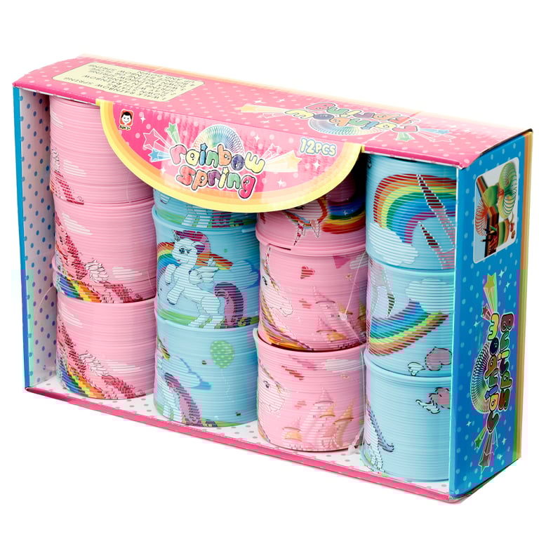CE Marked Plastic Unicorn Toy - Magic Spring Fun Kids Toy (0-3 Years Unsuitable)