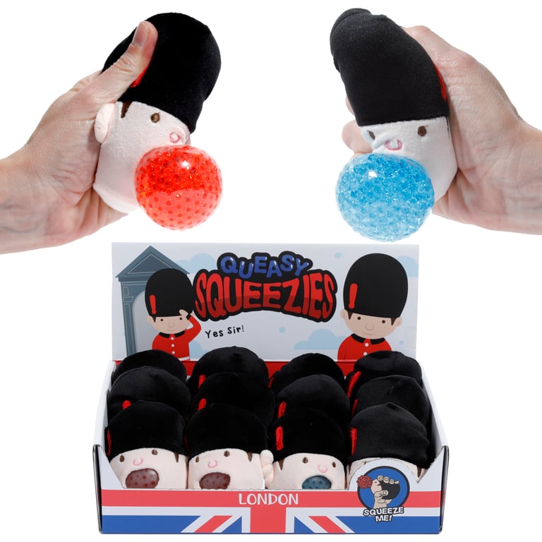 Queasy Squeezies Fidget Toy - CE Marked & EN71 Compliant Polyester and Polyacrylate Beads Fidget Toy