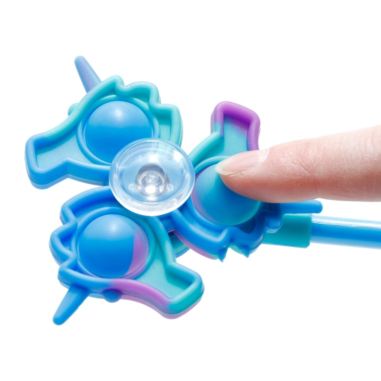 Dinosaur and Unicorn Kids Spinner Fidget Pen - CE Marked, Black Ink, Plastic Toy