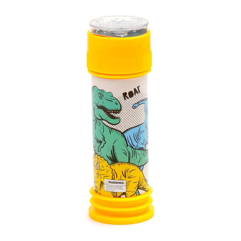 Fun Kids Maze Top Bubbles - Dinosauria, Safety Marked 50ml Plastic Educational Toy
