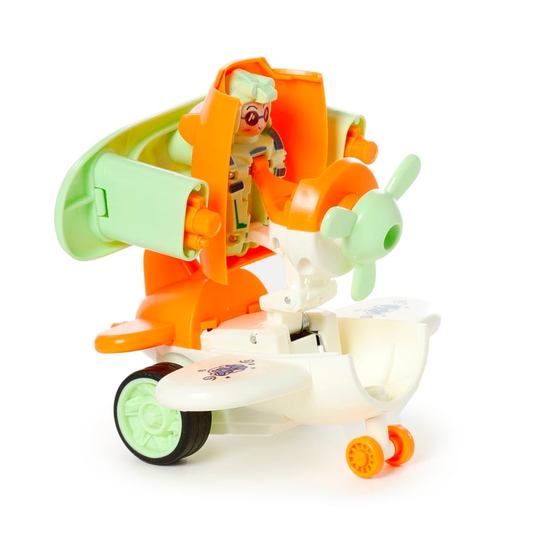 Kids Friction Action Bursting Aeroplane - CE & EN71 Compliant Plastic ABS Toy