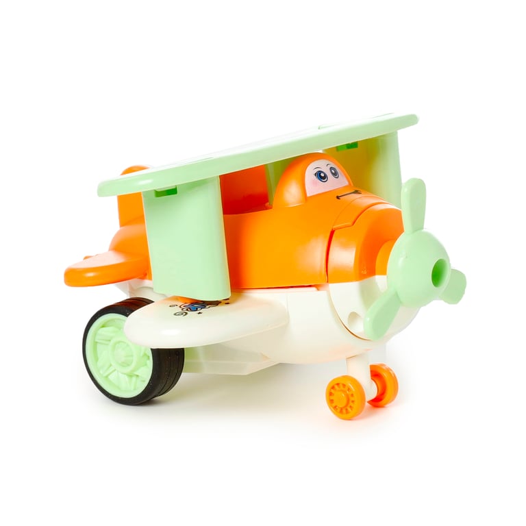 Kids Friction Action Bursting Aeroplane - CE & EN71 Compliant Plastic ABS Toy