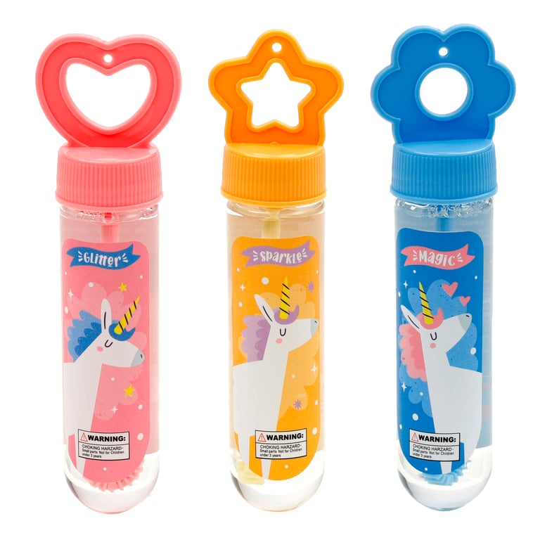 Fun Kids Bubbles - Unicorn Magic, CE Marked & EN71 Compliant Plastic Bubble Solution, 35ml Volume, Suitable for Children Over 3 Years