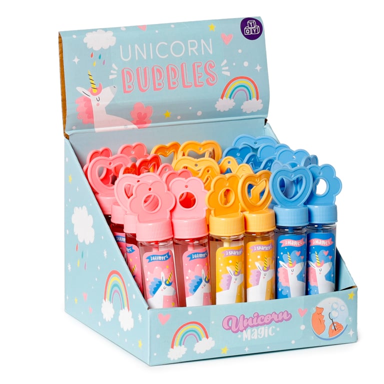 Fun Kids Bubbles - Unicorn Magic, CE Marked & EN71 Compliant Plastic Bubble Solution, 35ml Volume, Suitable for Children Over 3 Years