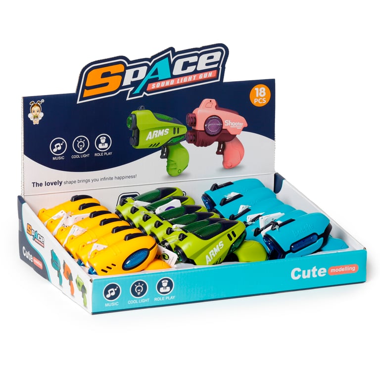 Fun Kids Light and Sound Space Gun Toy - CE Marked, EN71 Compliant, Batteries Included