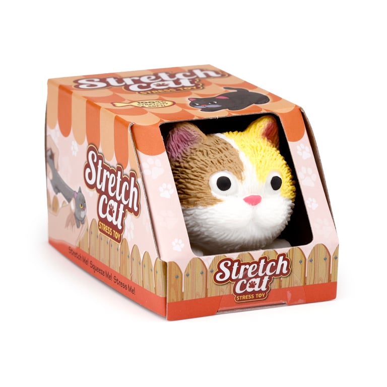 Rubber Stretchy Cat Toy - CE & UKCA Marked, EN71 Compliant