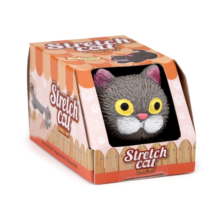 Rubber Stretchy Cat Toy - CE & UKCA Marked, EN71 Compliant