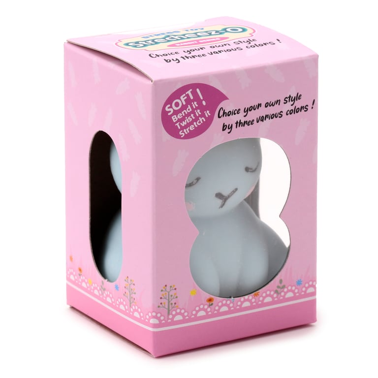 Rubber Bunny Rabbit Squeezy Stretchy Toy - EN71 Compliant, Safe for Kids (3 Years)