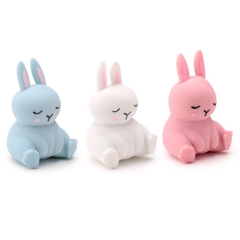 Rubber Bunny Rabbit Squeezy Stretchy Toy - EN71 Compliant, Safe for Kids (3 Years)