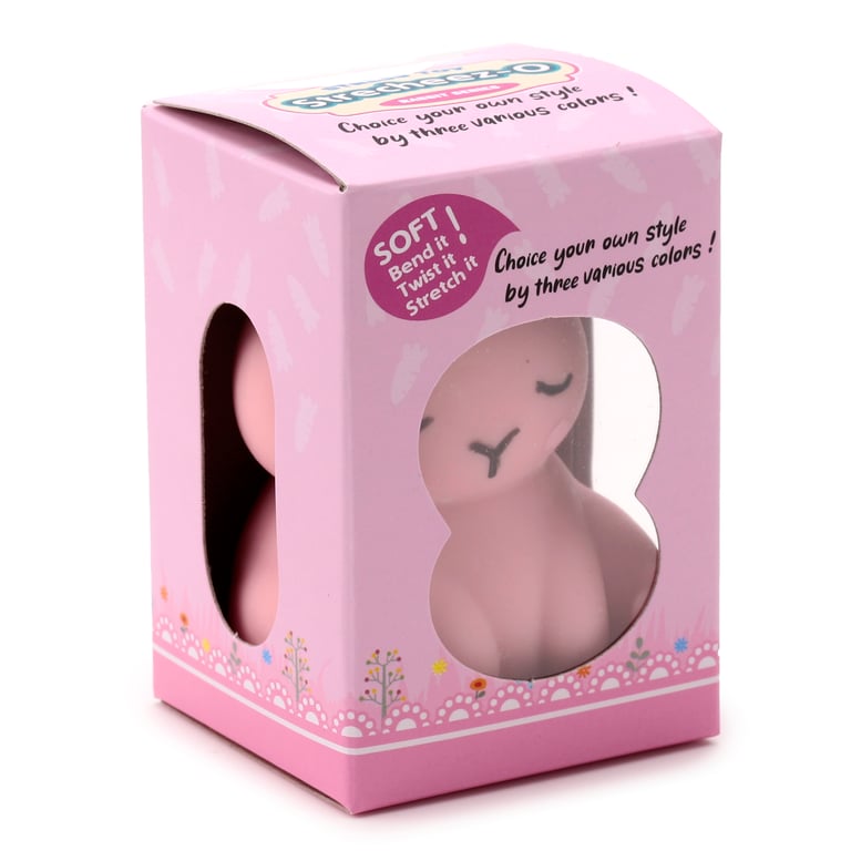 Rubber Bunny Rabbit Squeezy Stretchy Toy - EN71 Compliant, Safe for Kids (3 Years)