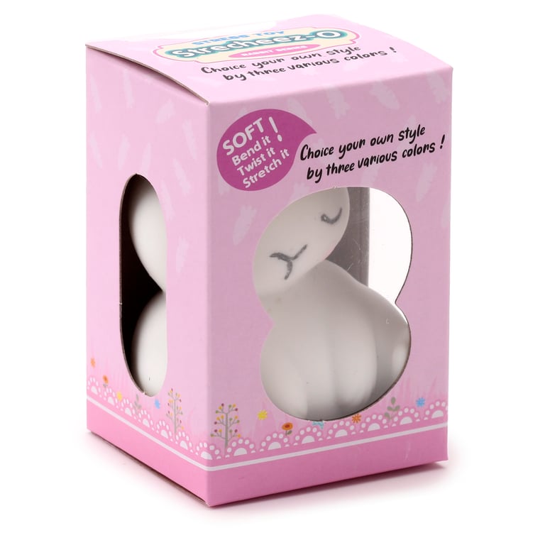 Rubber Bunny Rabbit Squeezy Stretchy Toy - EN71 Compliant, Safe for Kids (3 Years)
