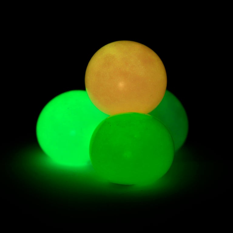 Maltose Glow-in-the-Dark Rubber Stress Ball - CE/UKCA & EN71 Compliant