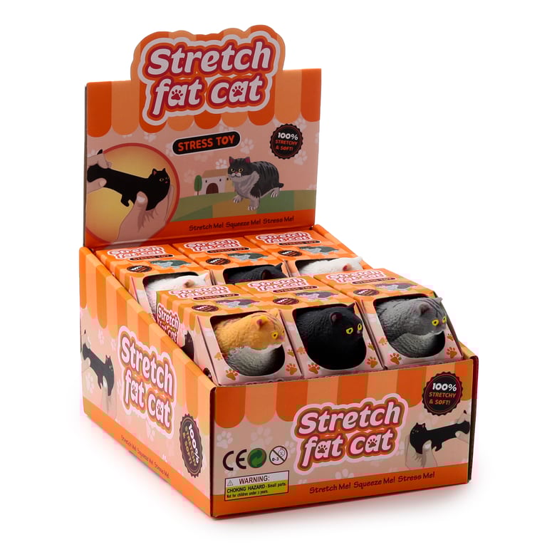 Fun Kids CE Marked Stretchy Rubber Cat Toy