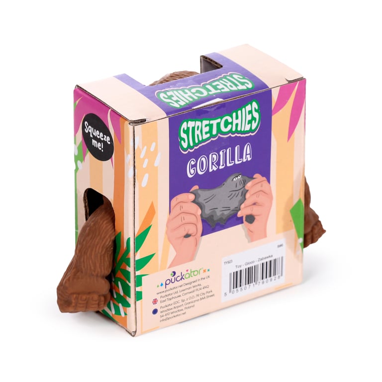 CE Marked Stretchy Kids Gorilla Toy - Rubber TPR and Silica Sand Construction