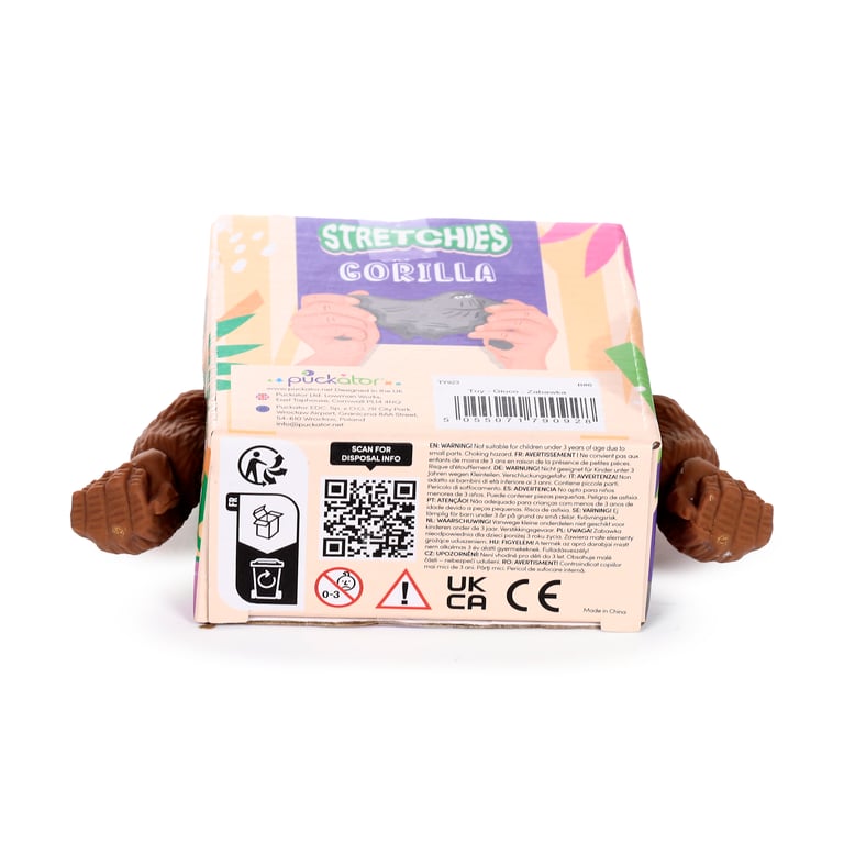 CE Marked Stretchy Kids Gorilla Toy - Rubber TPR and Silica Sand Construction