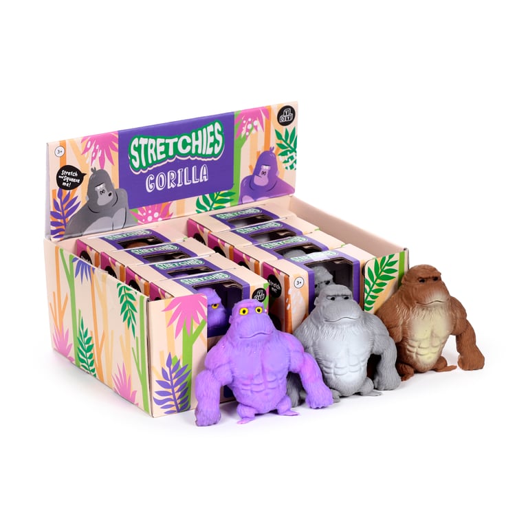 CE Marked Stretchy Kids Gorilla Toy - Rubber TPR and Silica Sand Construction