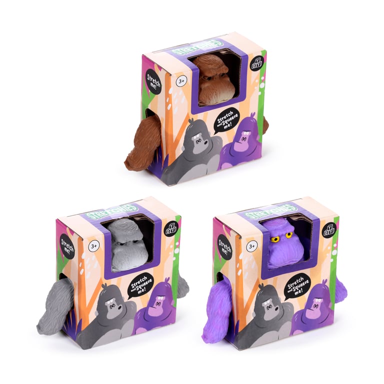 CE Marked Stretchy Kids Gorilla Toy - Rubber TPR and Silica Sand Construction