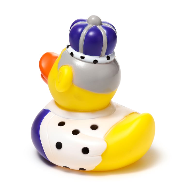 King Duck Vinyl Bath Time Toy - CE/UKCA Marked & EN71 Certified
