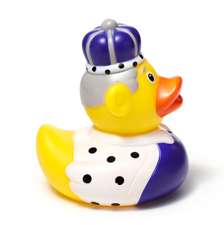 King Duck Vinyl Bath Time Toy - CE/UKCA Marked & EN71 Certified