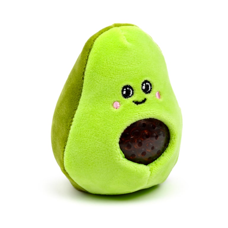 Queasy Squeezies Fidget Toy - Avocado, CE/UKCA Marked and EN71 Compliant with Polyester and Polyacrylate Beads