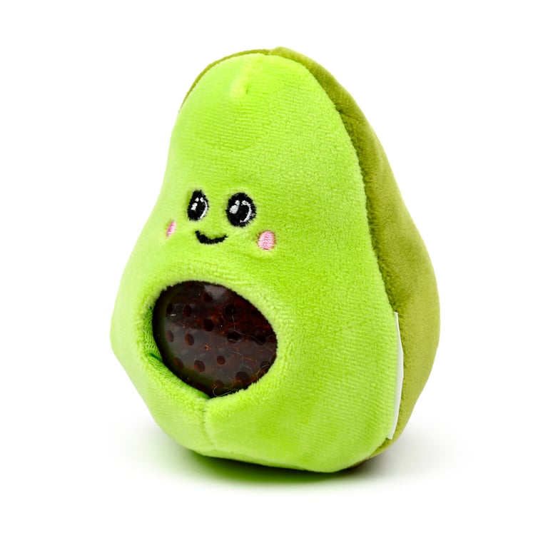 Queasy Squeezies Fidget Toy - Avocado, CE/UKCA Marked and EN71 Compliant with Polyester and Polyacrylate Beads