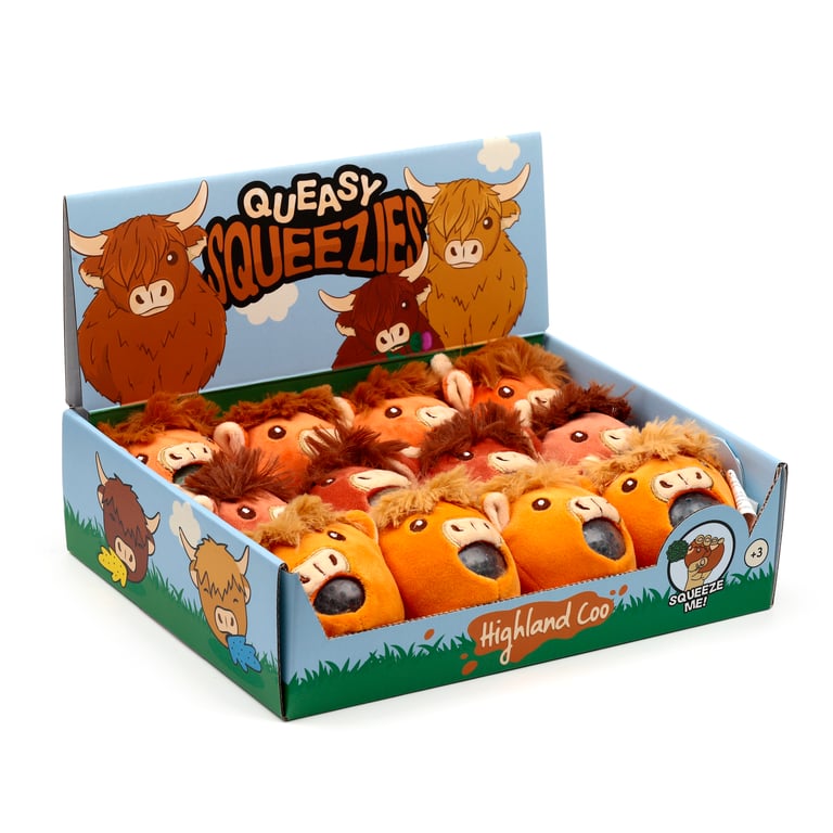 Queasy Squeezies Fidget Toy - CE Marked Polyester Bead Cow Figurine