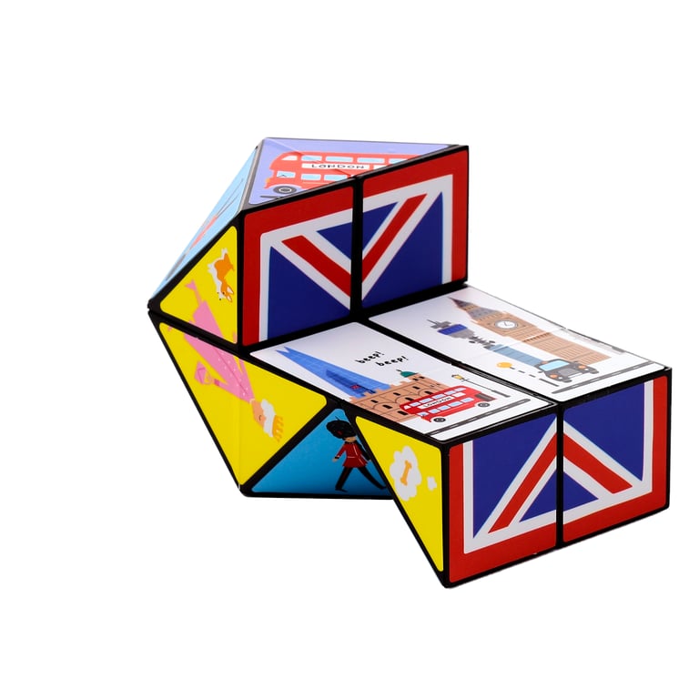 London Souvenir Plastic Puzzle Cube Toy - CE/UKCA Marked & EN71 Certified