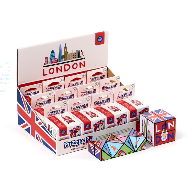 London Souvenir Plastic Puzzle Cube Toy - CE/UKCA Marked & EN71 Certified
