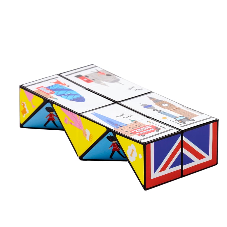 London Souvenir Plastic Puzzle Cube Toy - CE/UKCA Marked & EN71 Certified