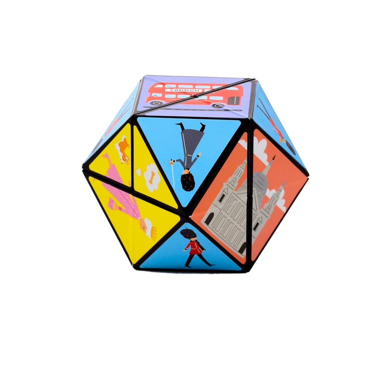 London Souvenir Plastic Puzzle Cube Toy - CE/UKCA Marked & EN71 Certified