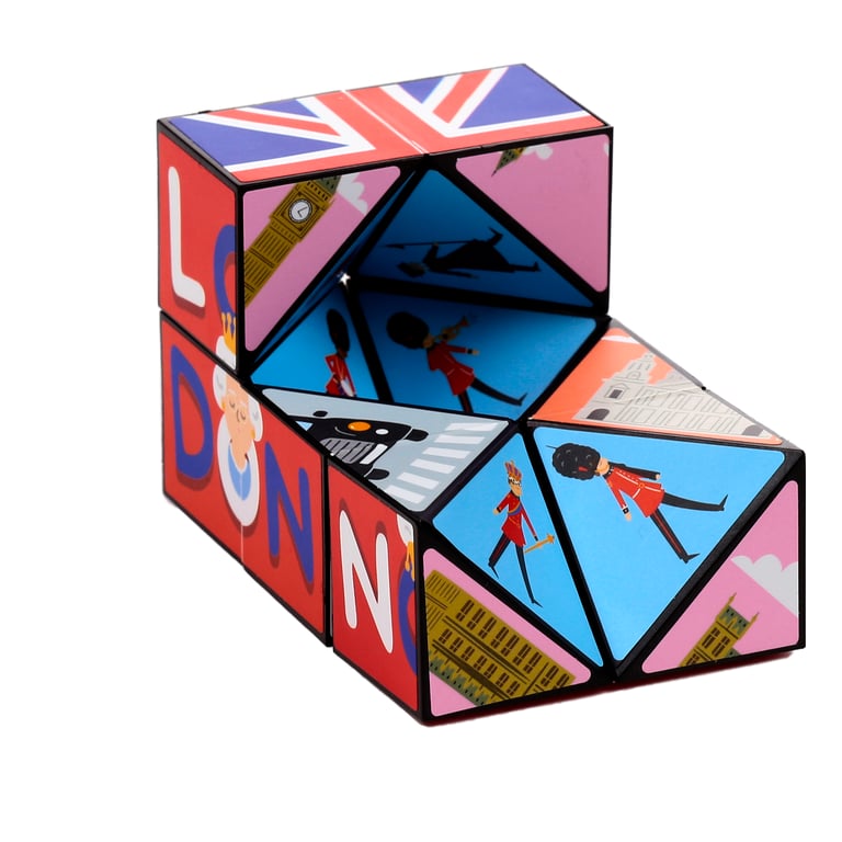 London Souvenir Plastic Puzzle Cube Toy - CE/UKCA Marked & EN71 Certified