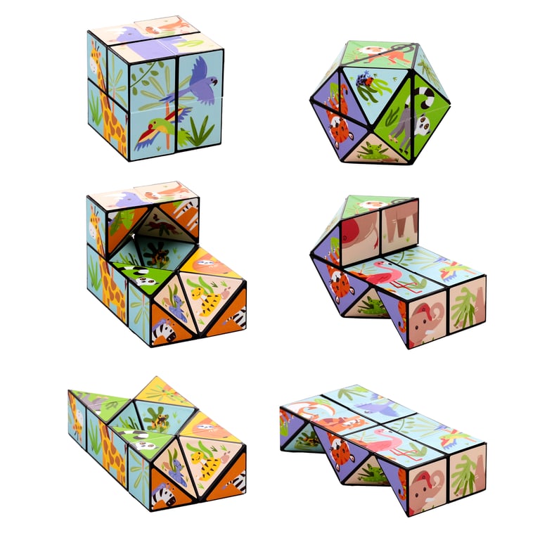 Plastic Puzzle Cube Toy - CE & EN71 Compliant, Suitable for Older Children