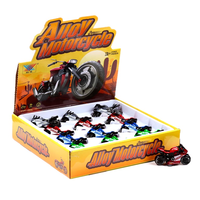 Pull Back Action Motorbike Car Toy - CE & EN71 Compliant Plastic ABS TPR Construction