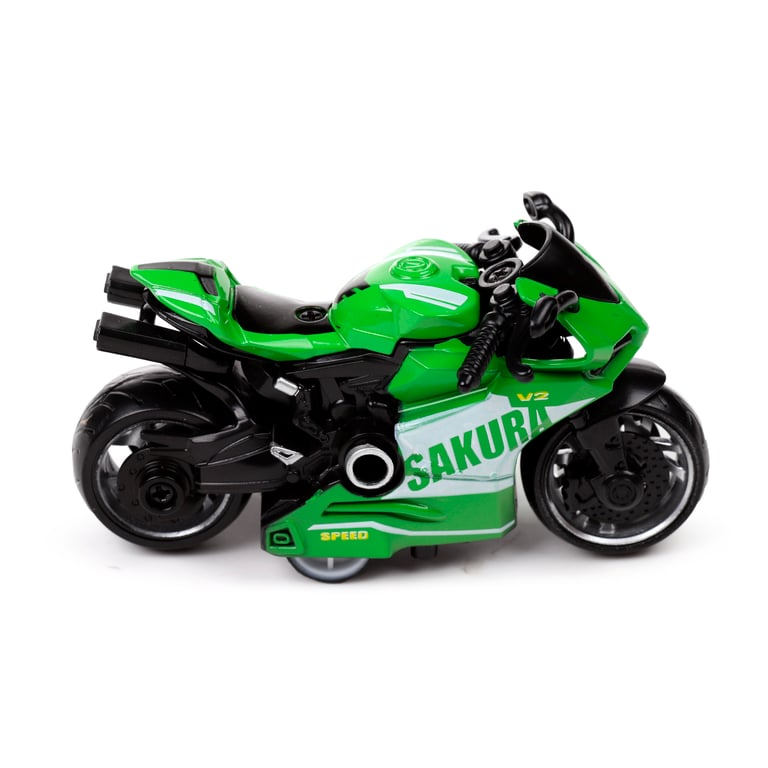 Pull Back Action Motorbike Car Toy - CE & EN71 Compliant Plastic ABS TPR Construction