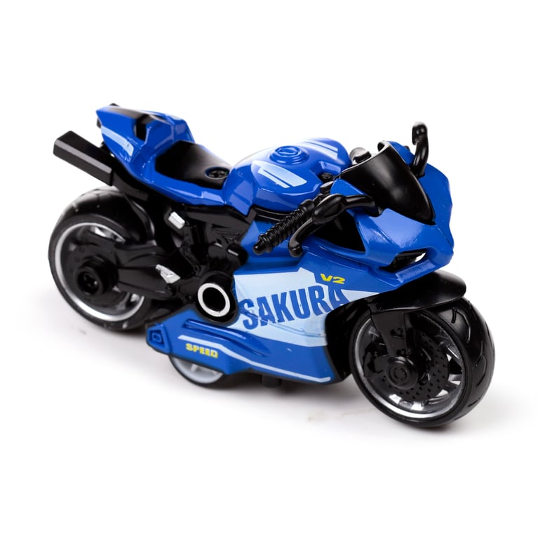 Pull Back Action Motorbike Car Toy - CE & EN71 Compliant Plastic ABS TPR Construction
