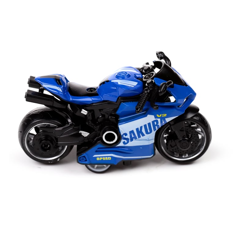 Pull Back Action Motorbike Car Toy - CE & EN71 Compliant Plastic ABS TPR Construction
