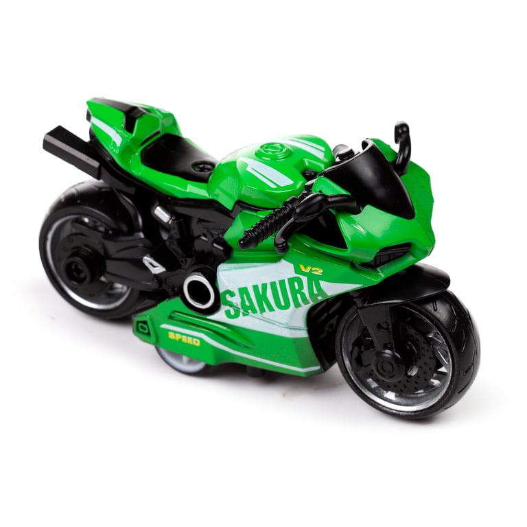 Pull Back Action Motorbike Car Toy - CE & EN71 Compliant Plastic ABS TPR Construction