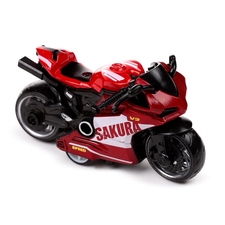 Pull Back Action Motorbike Car Toy - CE & EN71 Compliant Plastic ABS TPR Construction