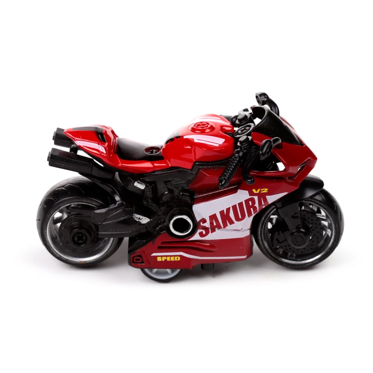 Pull Back Action Motorbike Car Toy - CE & EN71 Compliant Plastic ABS TPR Construction
