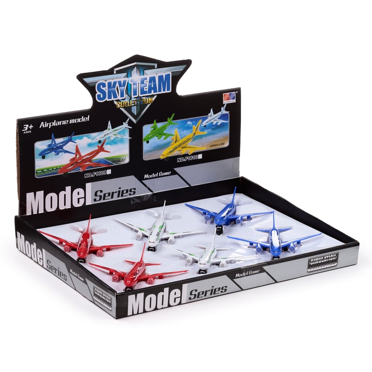 Sky Team Jet Push/Pull Light & Sound Action Toy - CE Marked and Battery Included